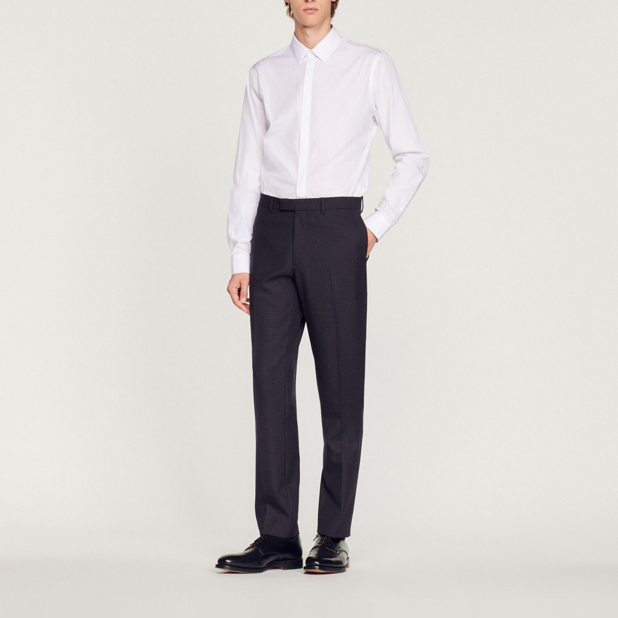 Virgin wool suit trousers