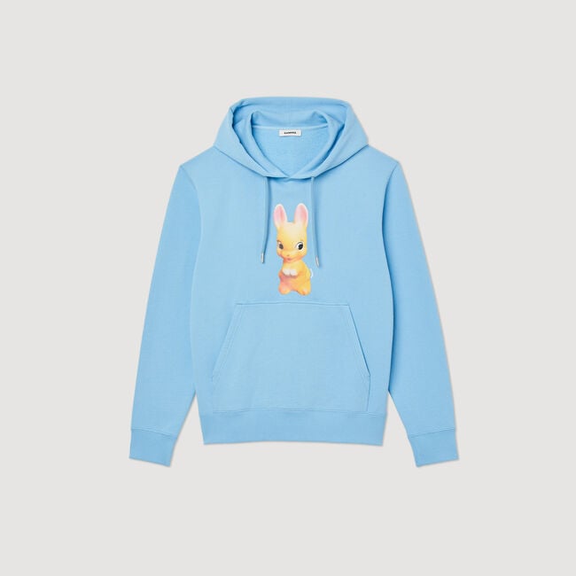 Rabbit print hoodie