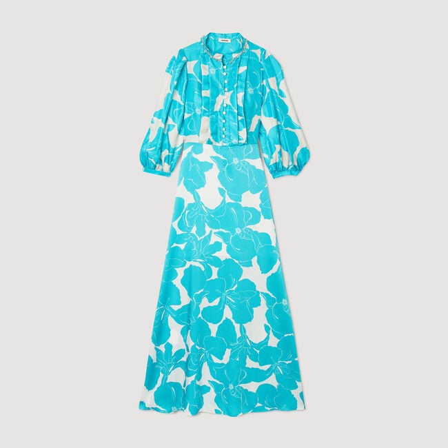 Floaty floral print maxi dress