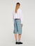 Distressed denim Bermuda shorts