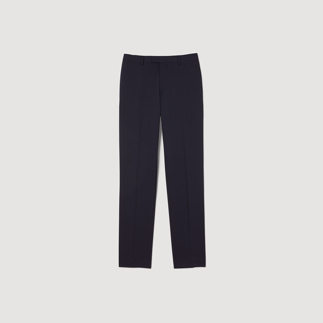 Classic wool suit trousers