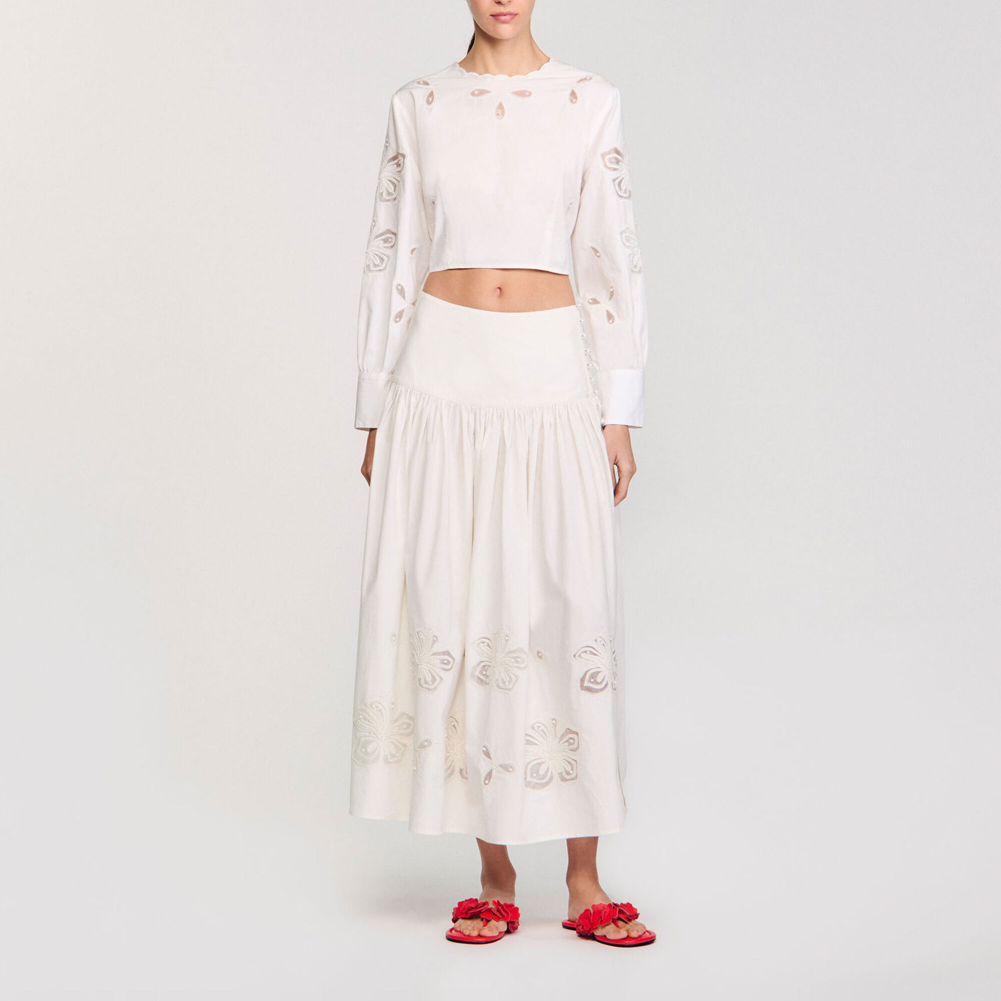 Poplin crop top
