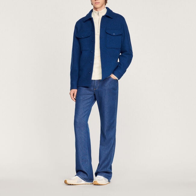 Boiled wool overshirt