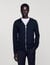 Zipped cardigan with hood