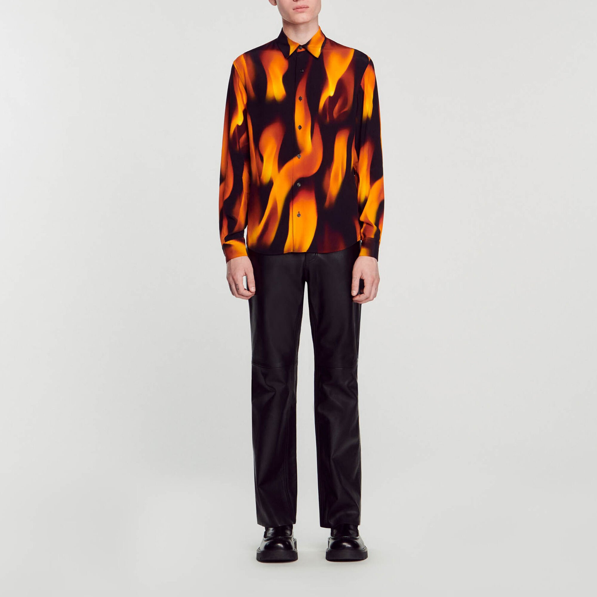Flame pattern shirt