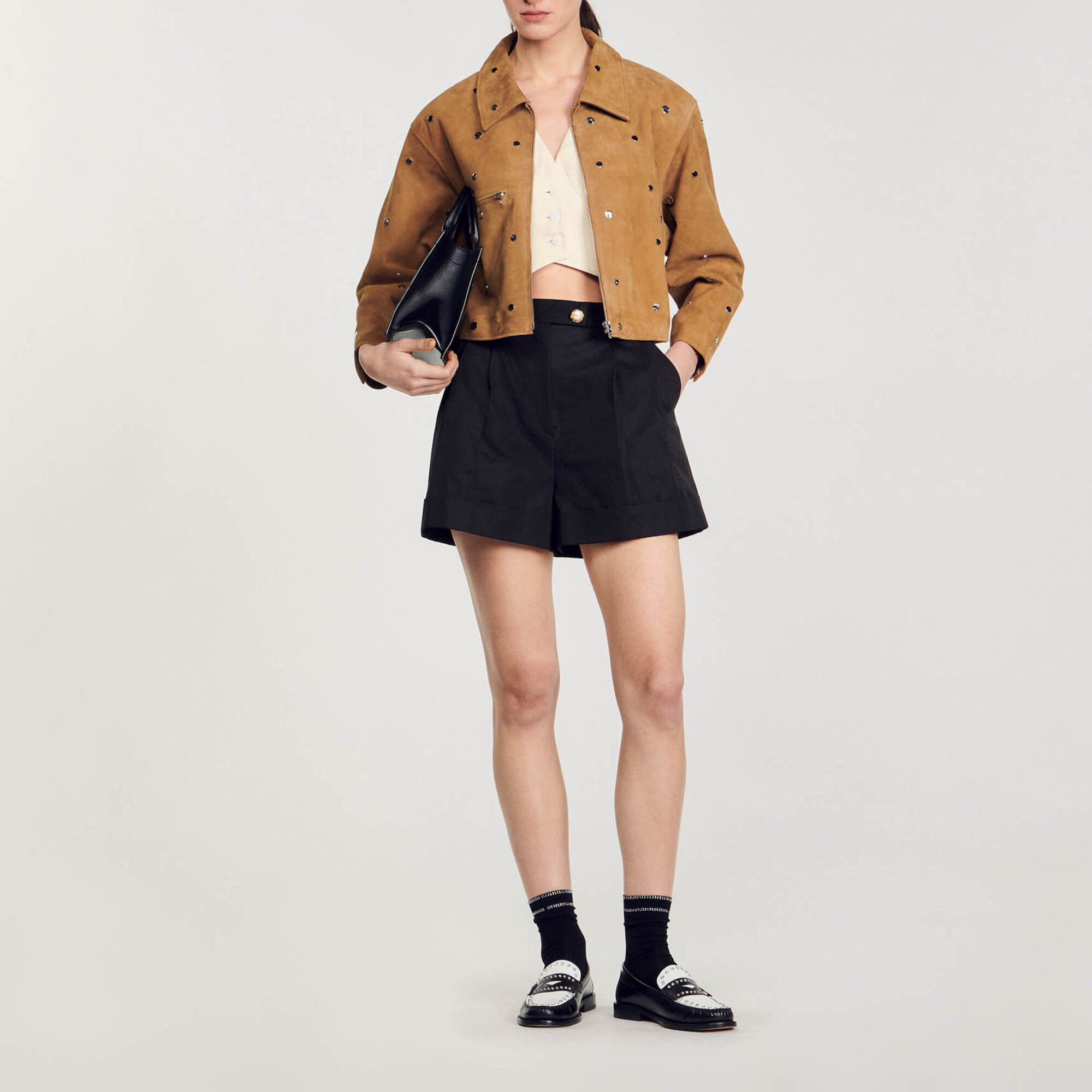 Studded suede jacket