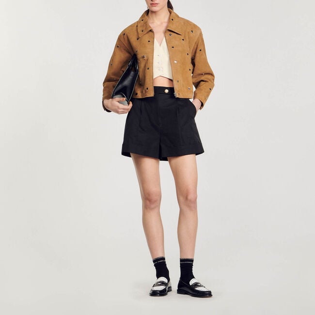 Studded suede jacket