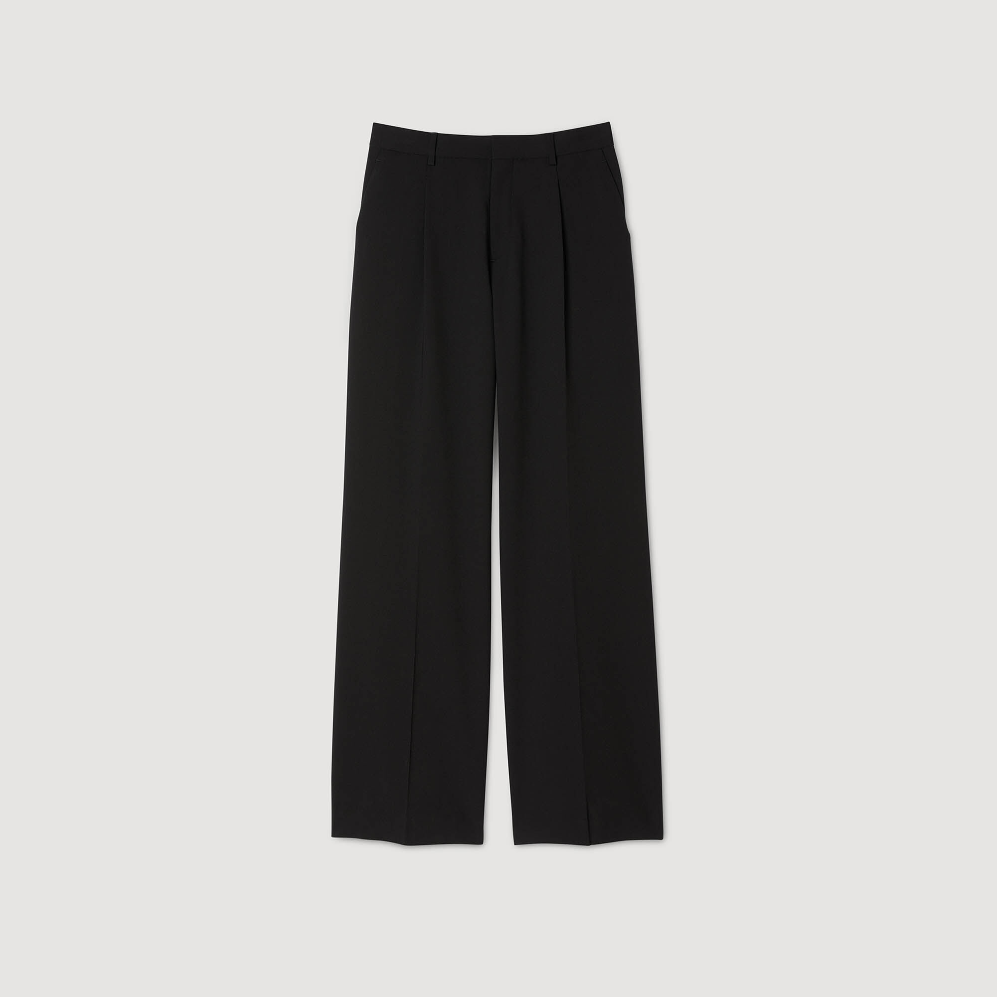 Wide-leg trousers with pleats