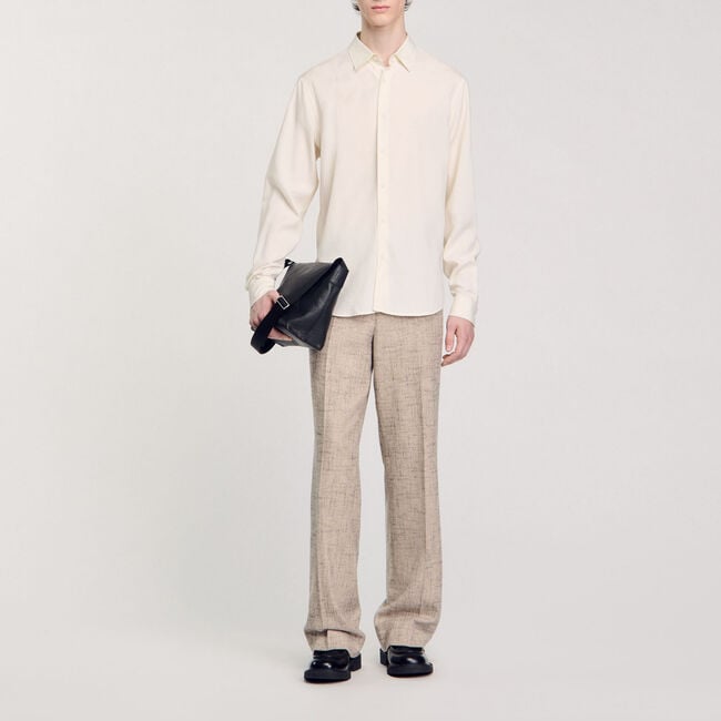 Long-sleeved loose-fit shirt