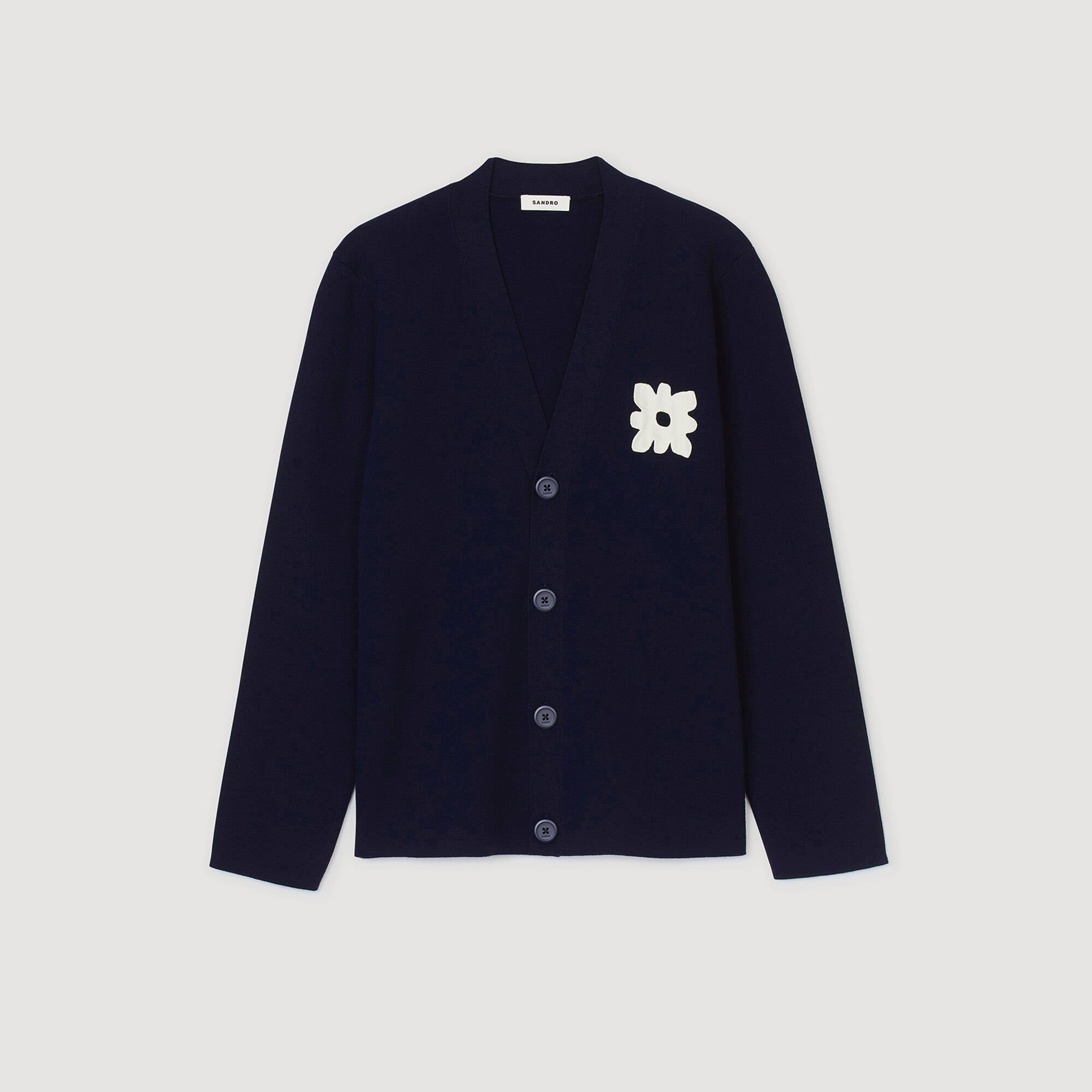 Cardigan with flower detail