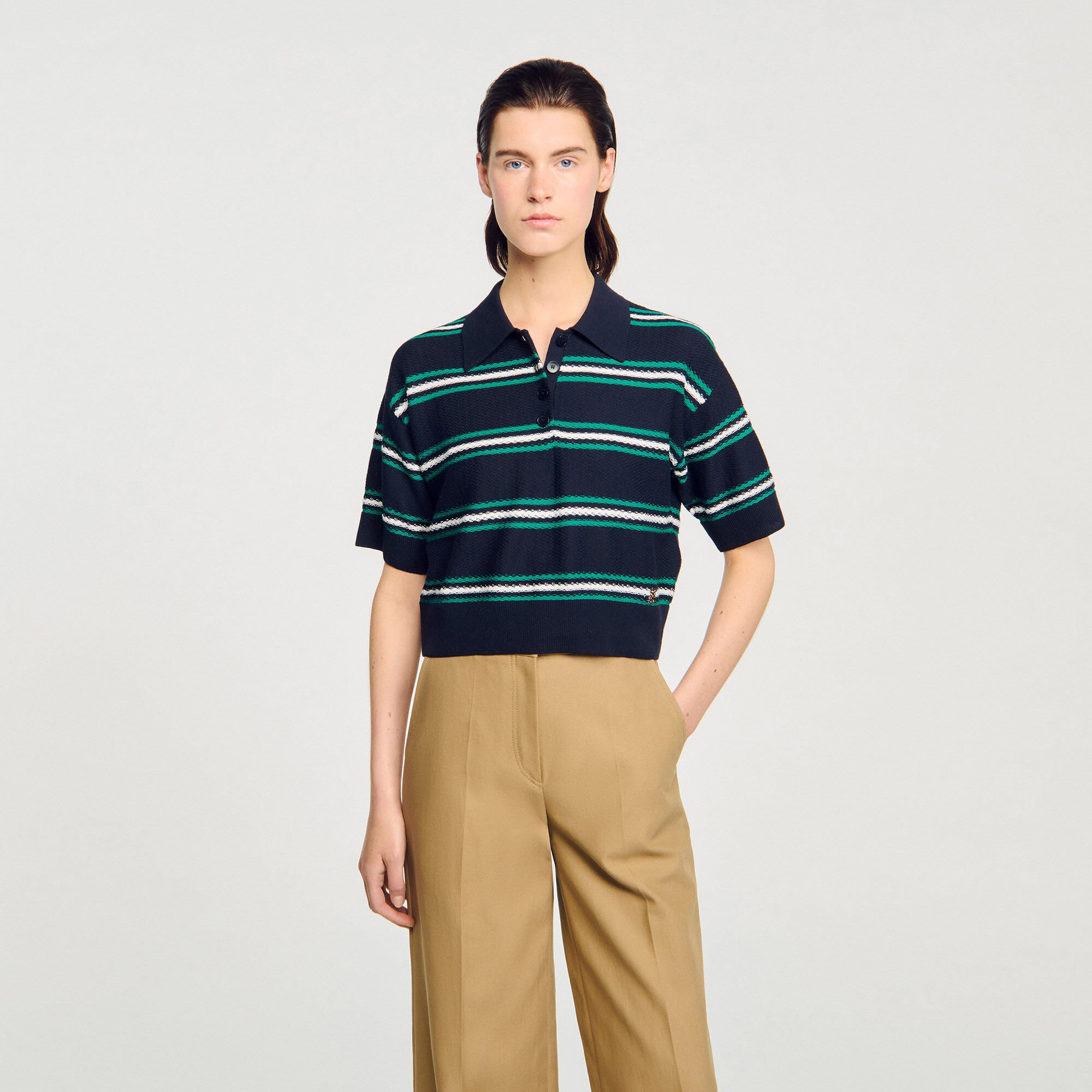 Polo-neck jumper