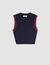 Two-tone knit top