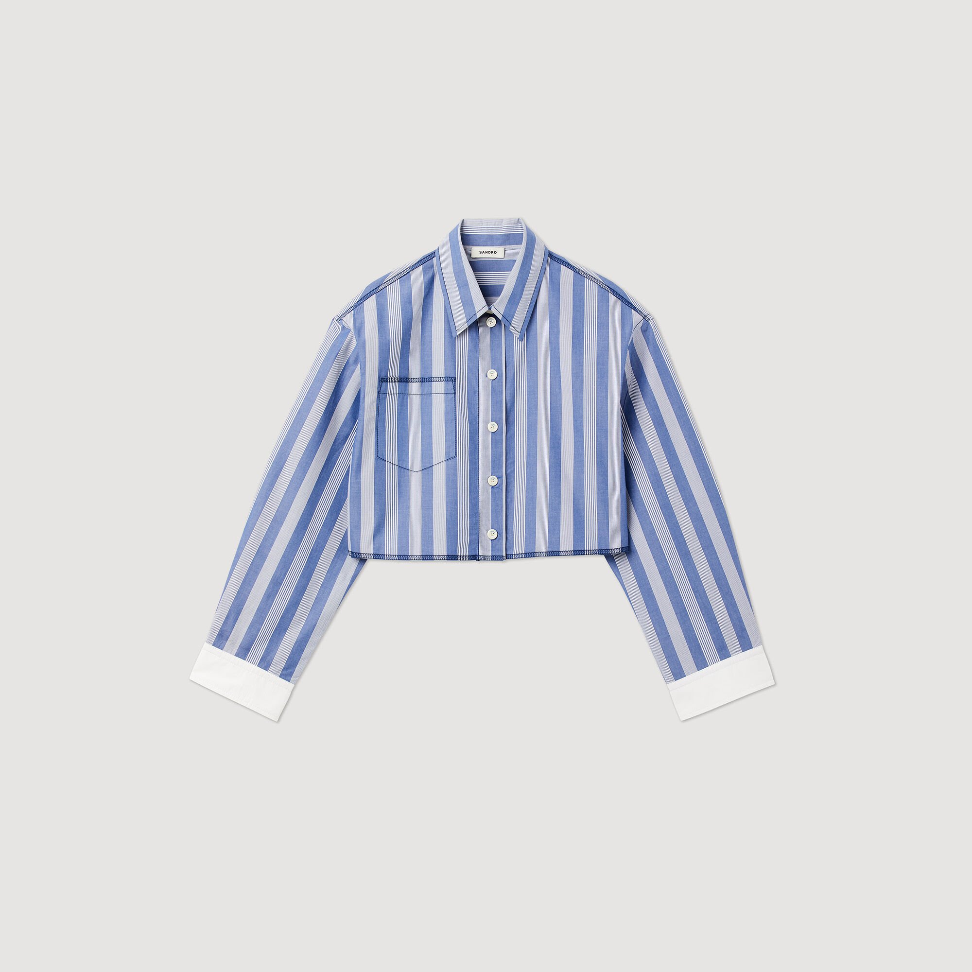 Cropped striped shirt