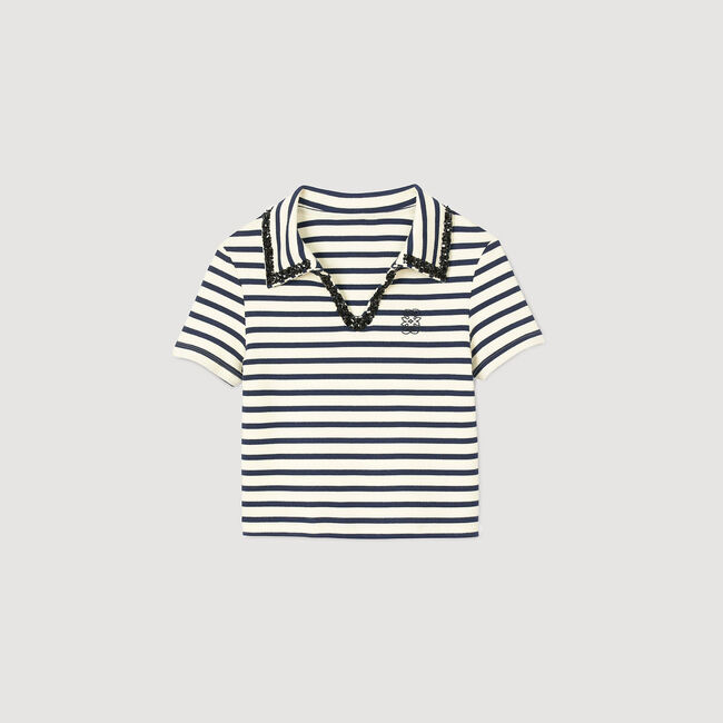Striped polo shirt