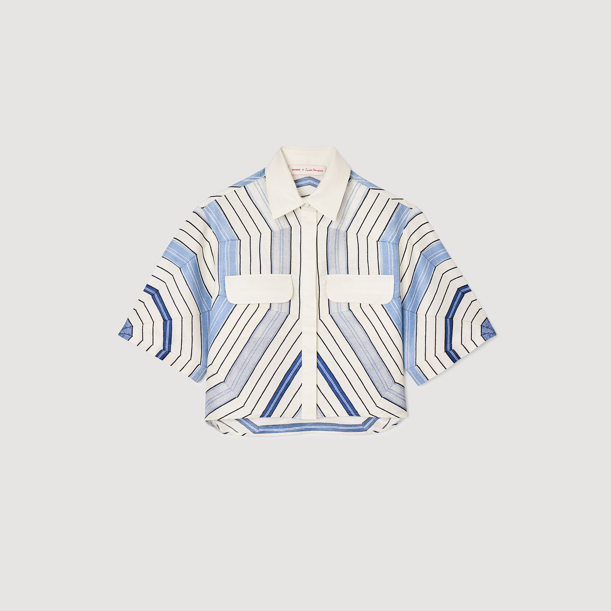 Spiral-motif shirt blue For Women | Sandro Paris