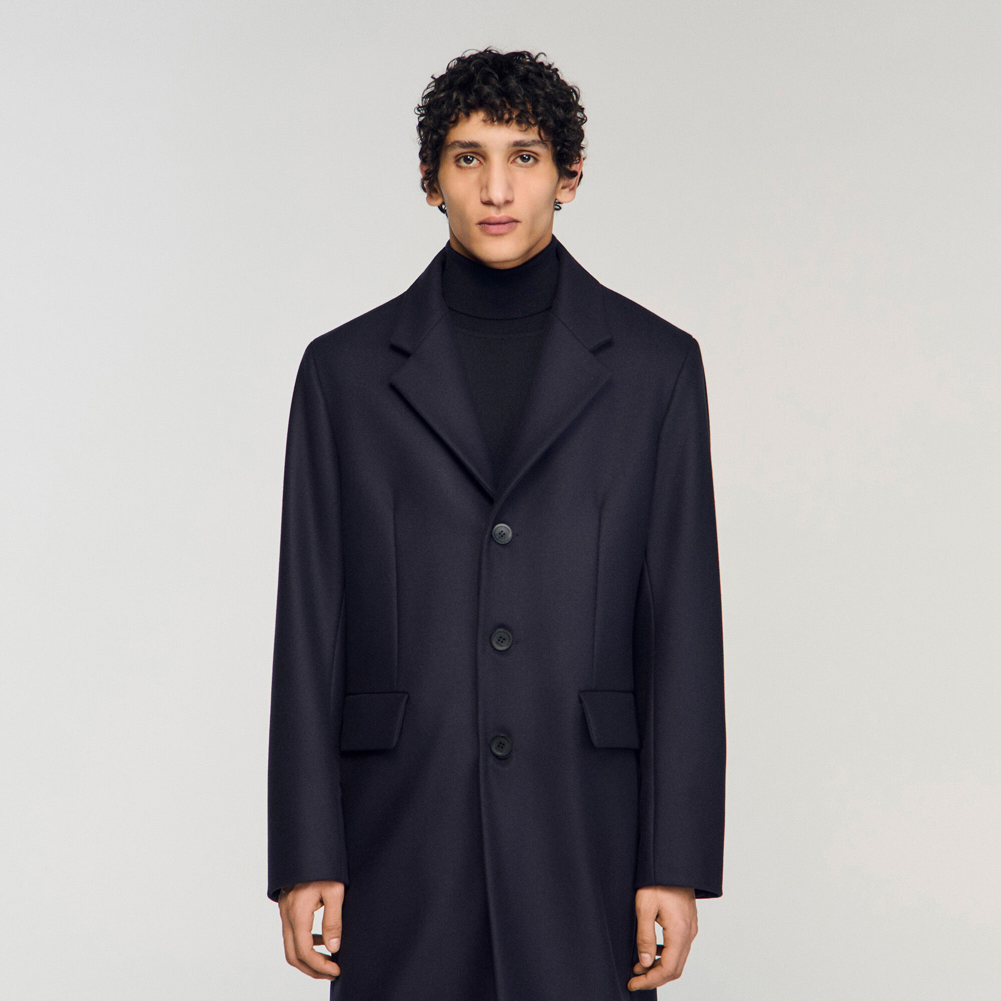 Wool and cashmere coat