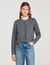 Cardigan with removable ruffle collar