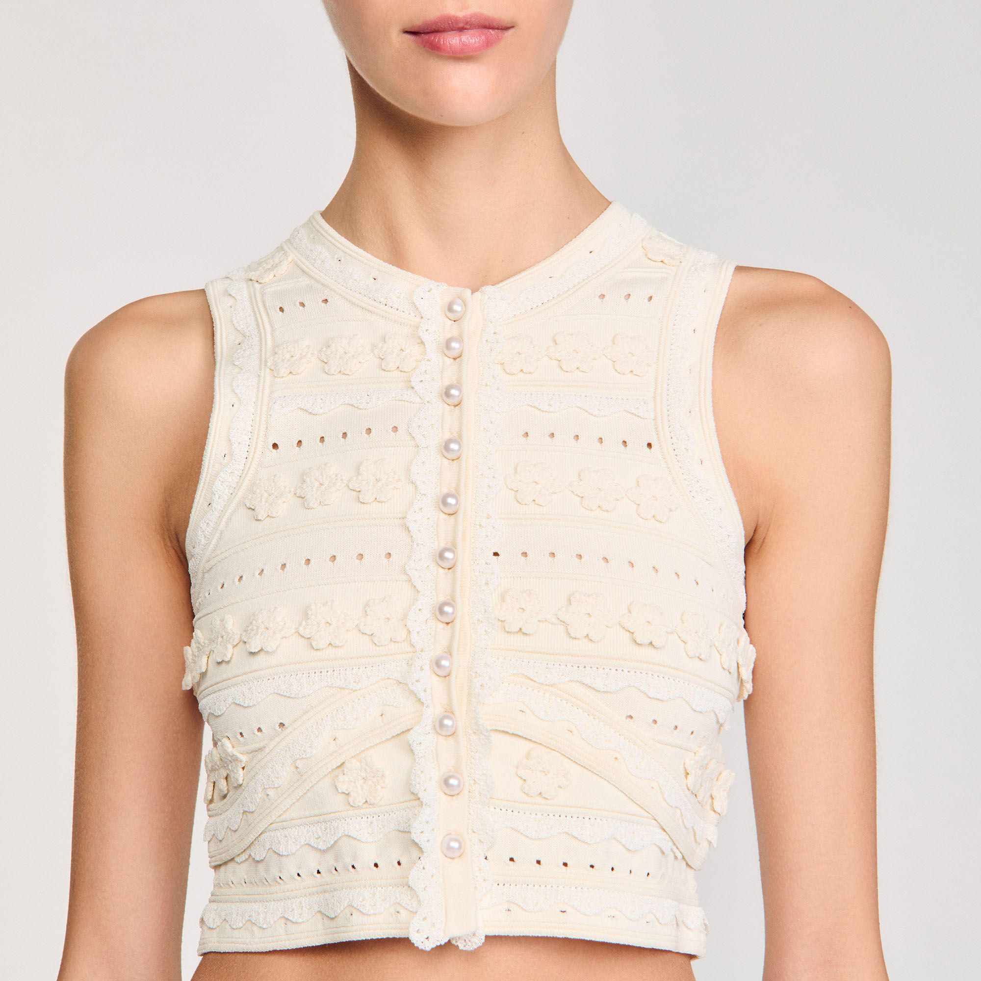 Crochet detail jumper