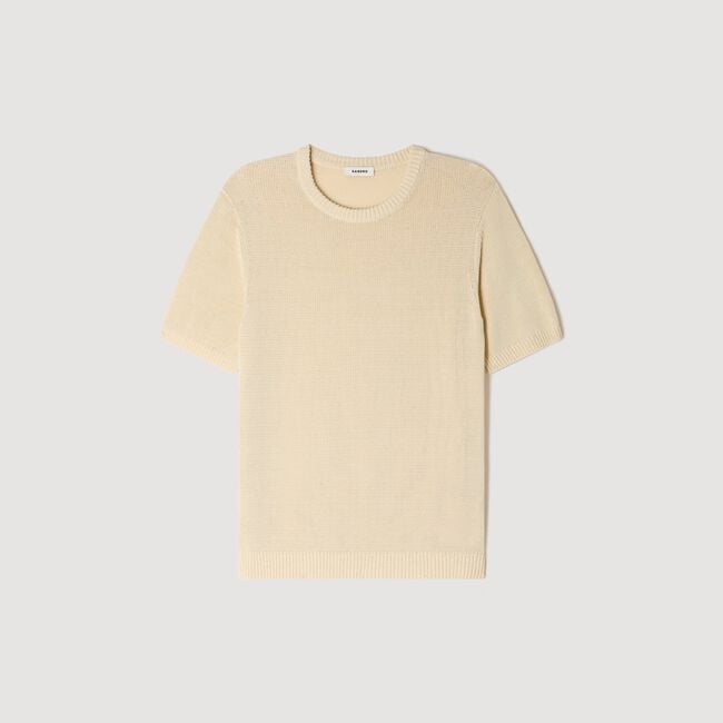 Fine knit T-shirt