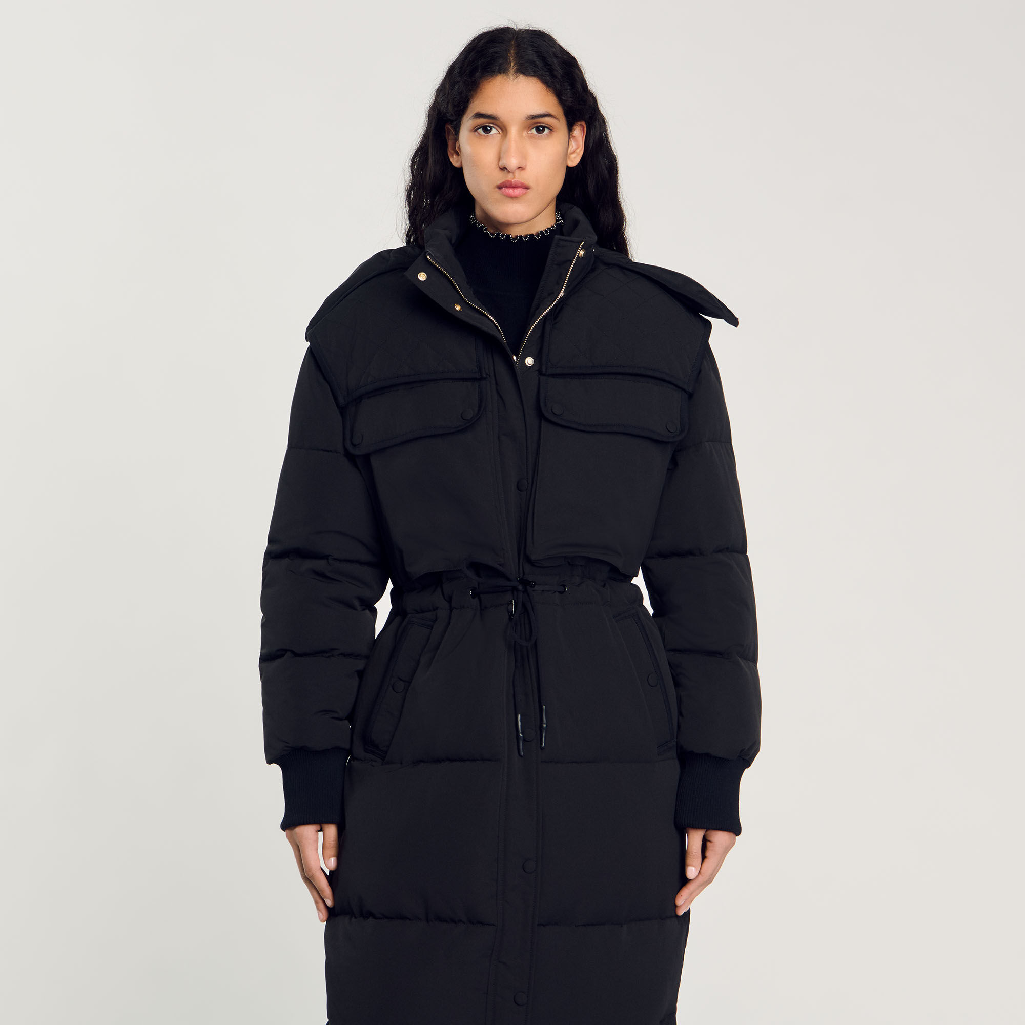 Long quilted jacket