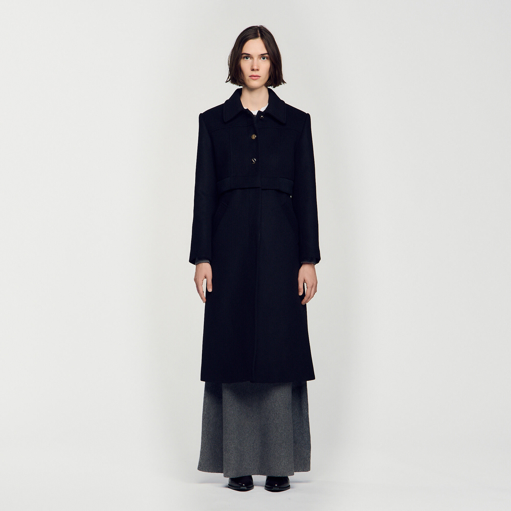 2-in-1 effect wool coat - Women | Sandro