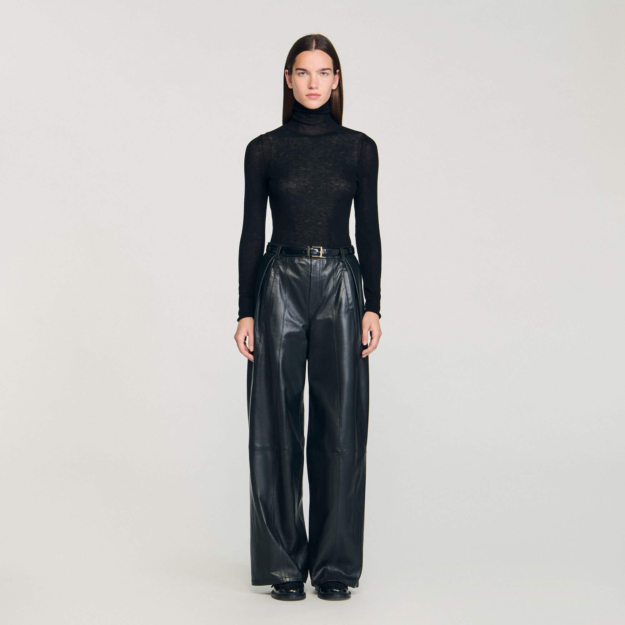 Layered turtleneck jumper