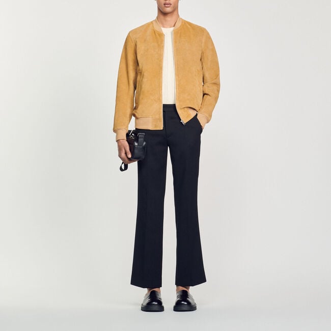 Suede leather jacket