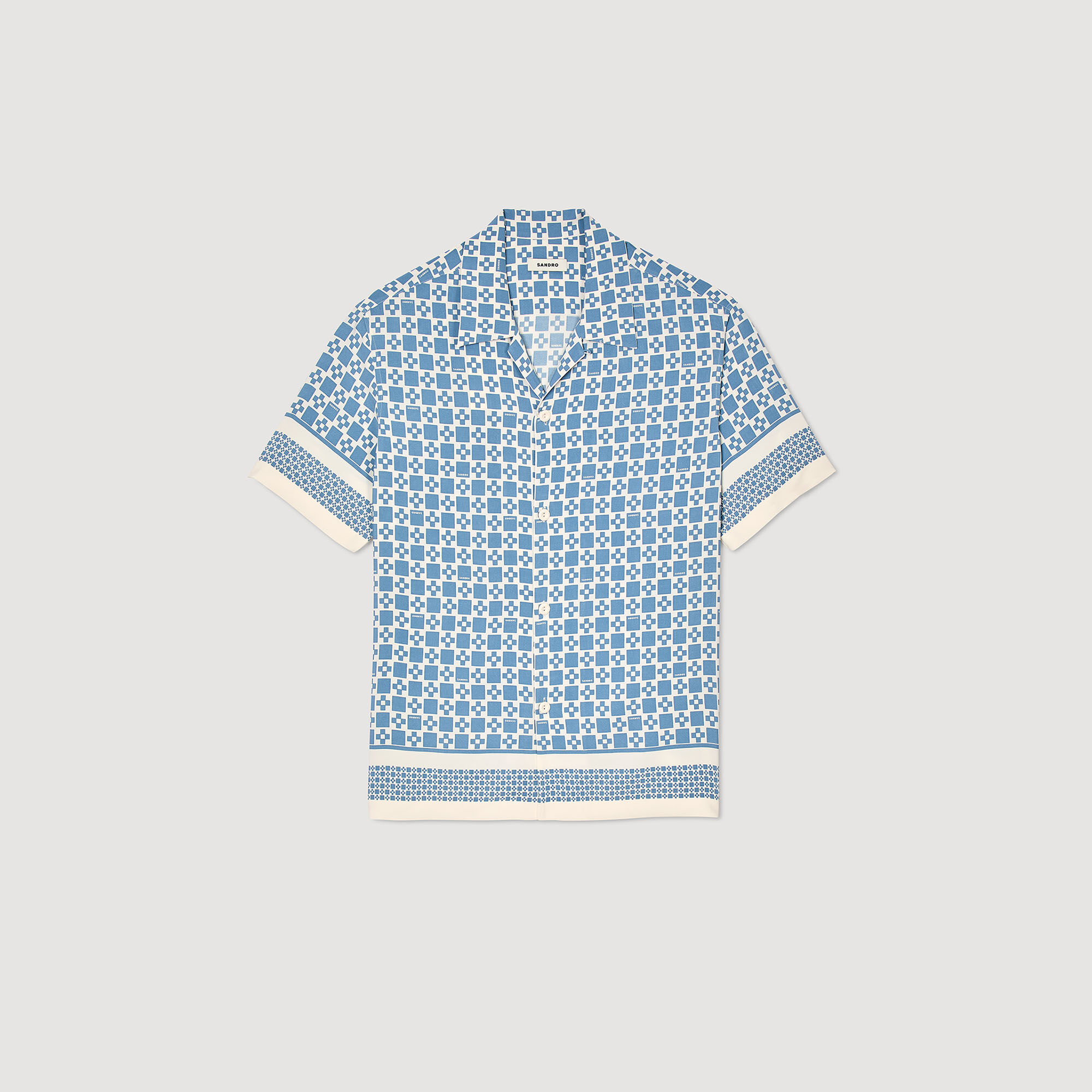 Square Cross motif flowing blouse