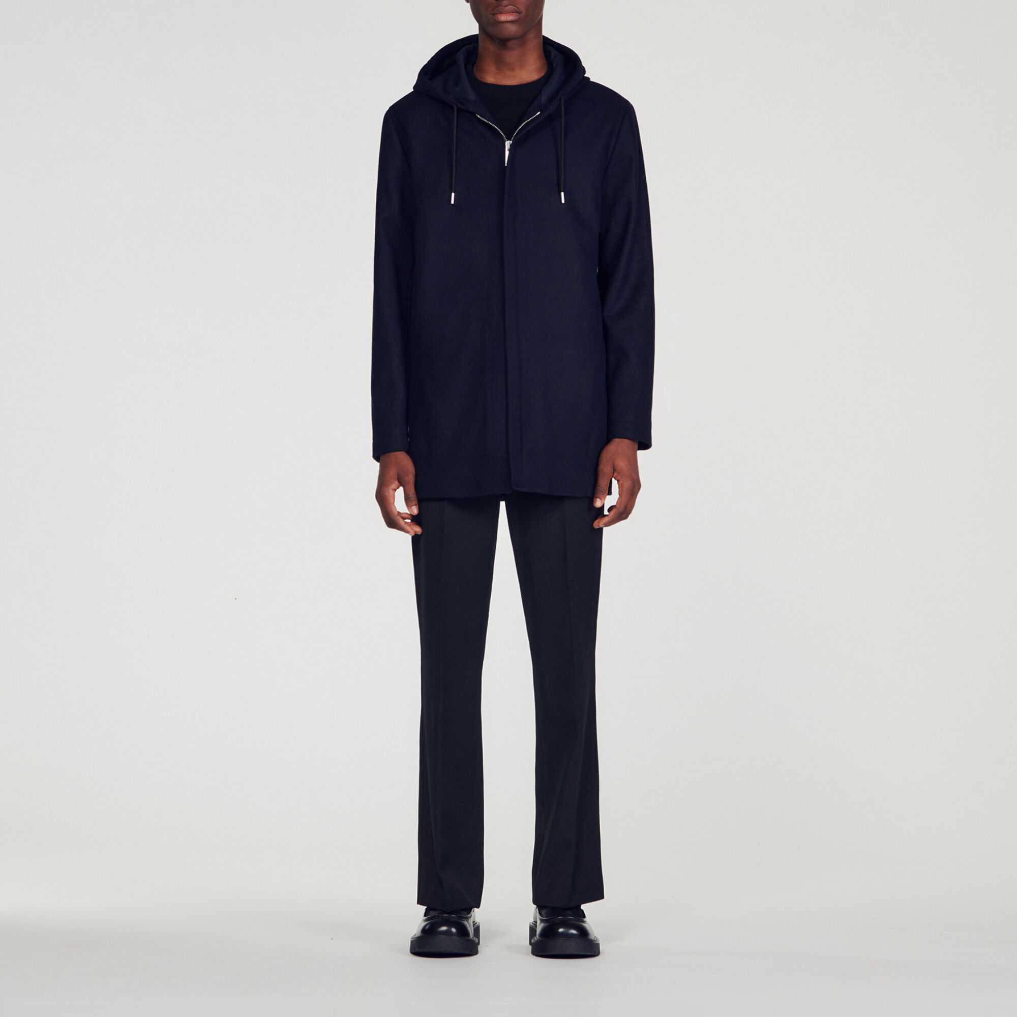 Sandro hooded coat shop