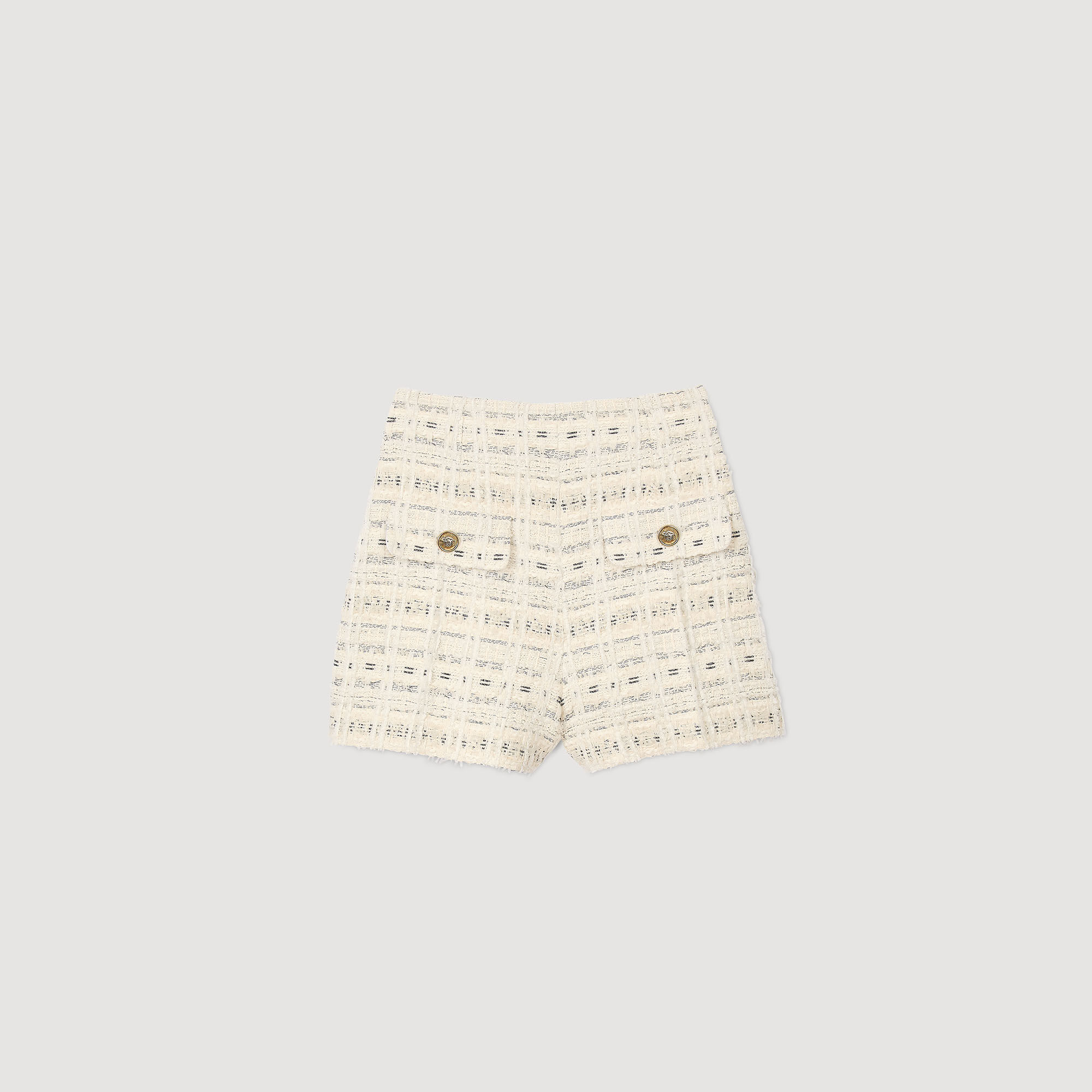 Decorative tweed shorts