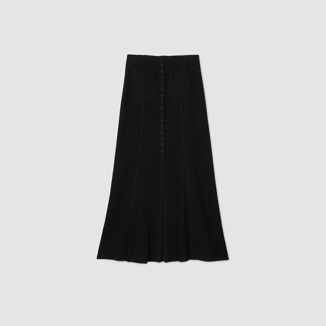 Long decorative knit skirt