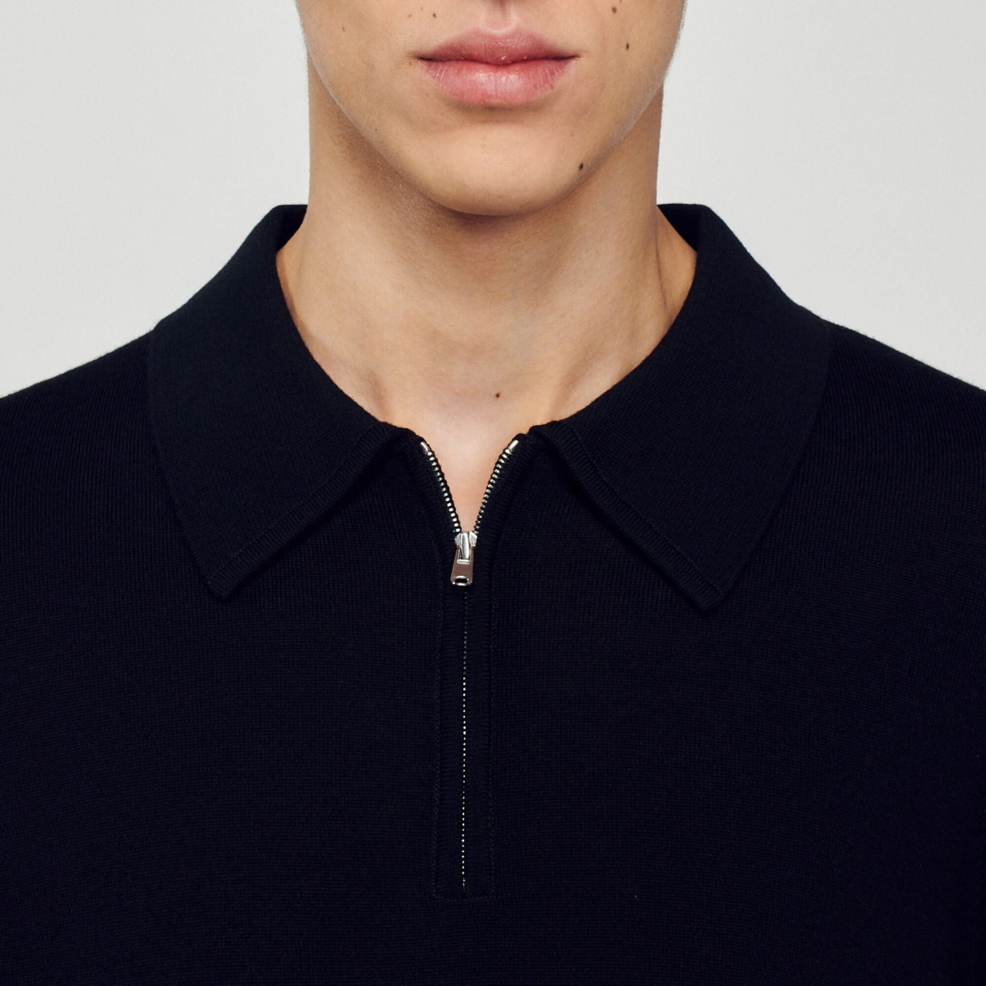 Knit polo jumper
