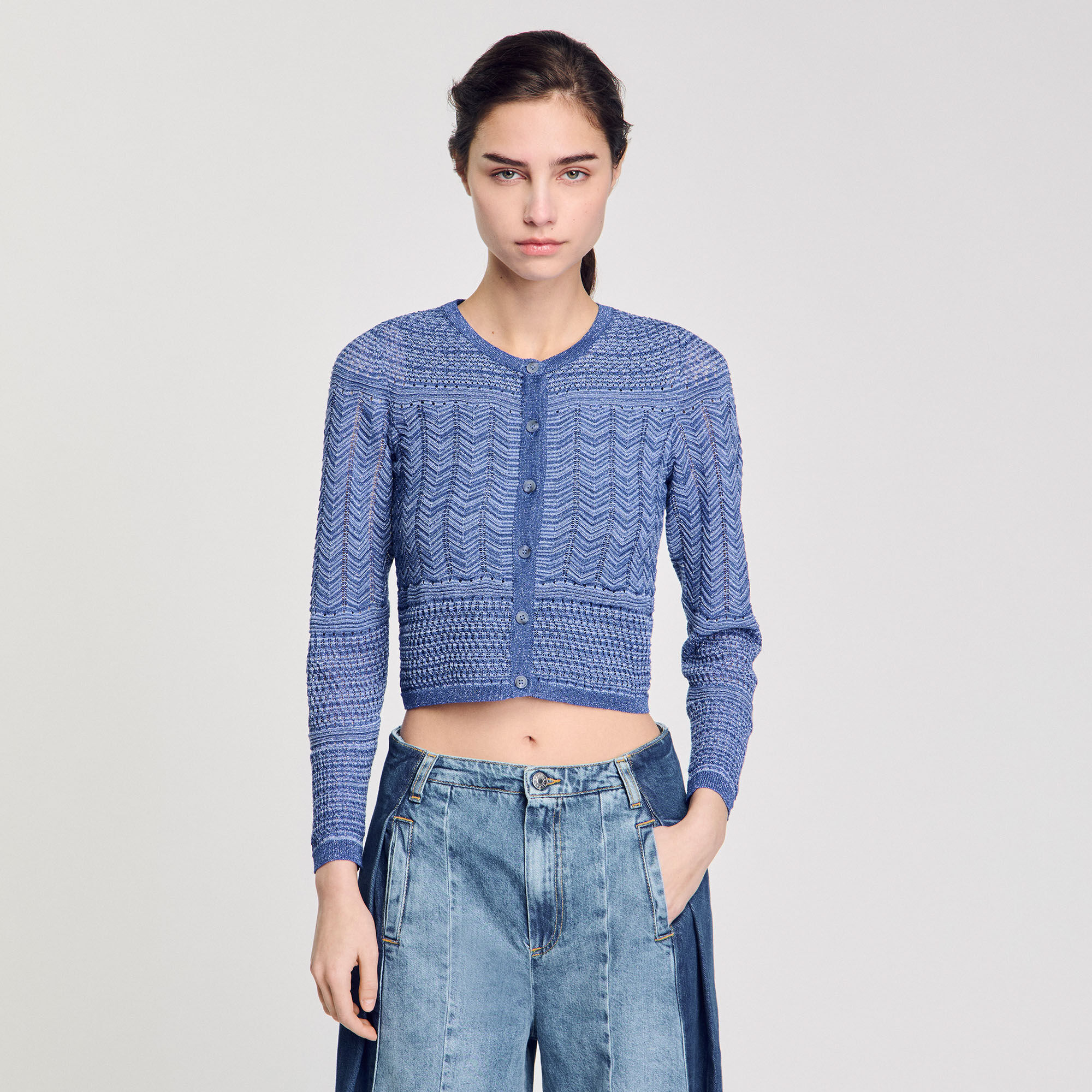 Glitter knit cardigan