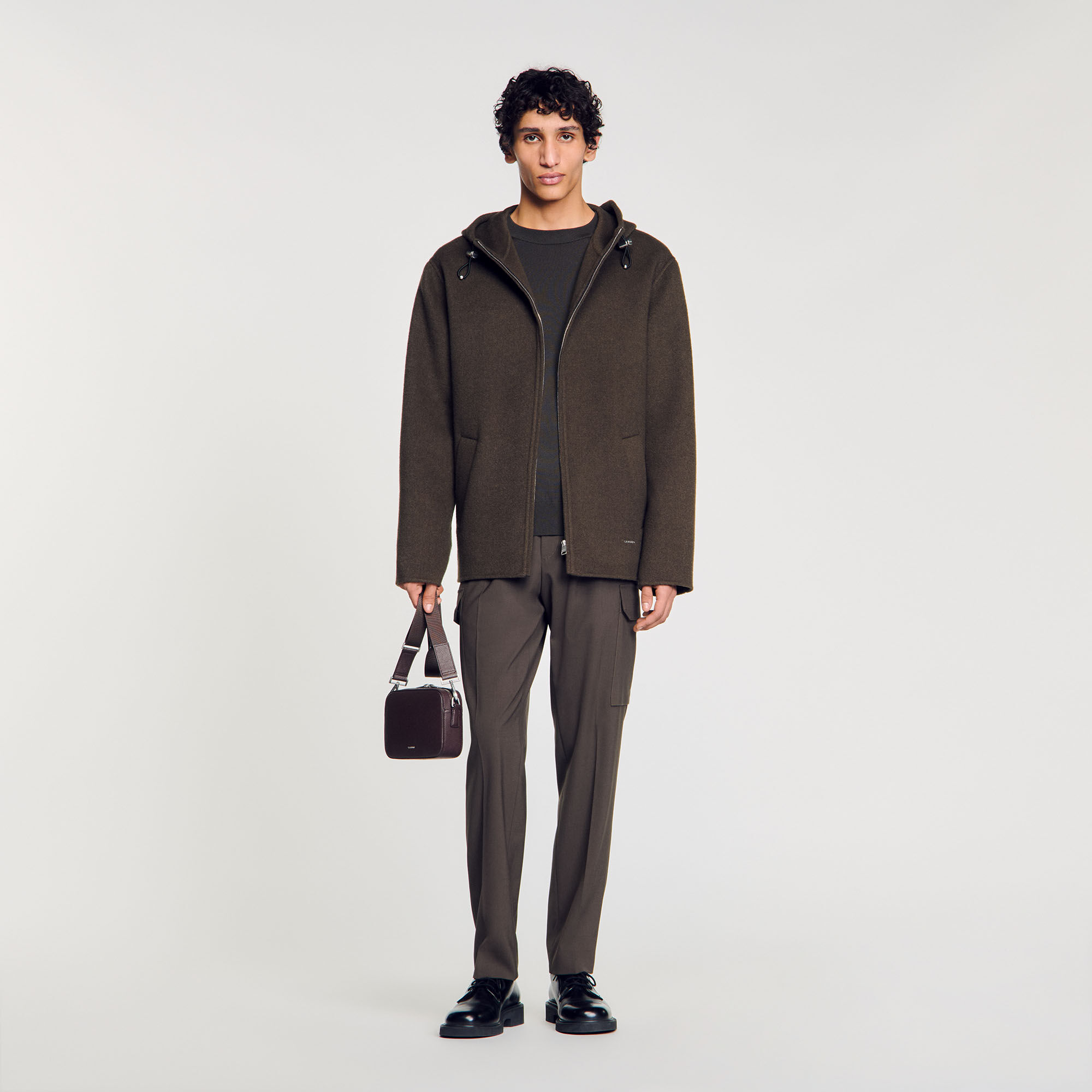 Hooded windcheater green for Men Sandro Paris