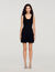 Short knit dress with ruffle