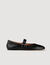 Shiny leather ballet flats