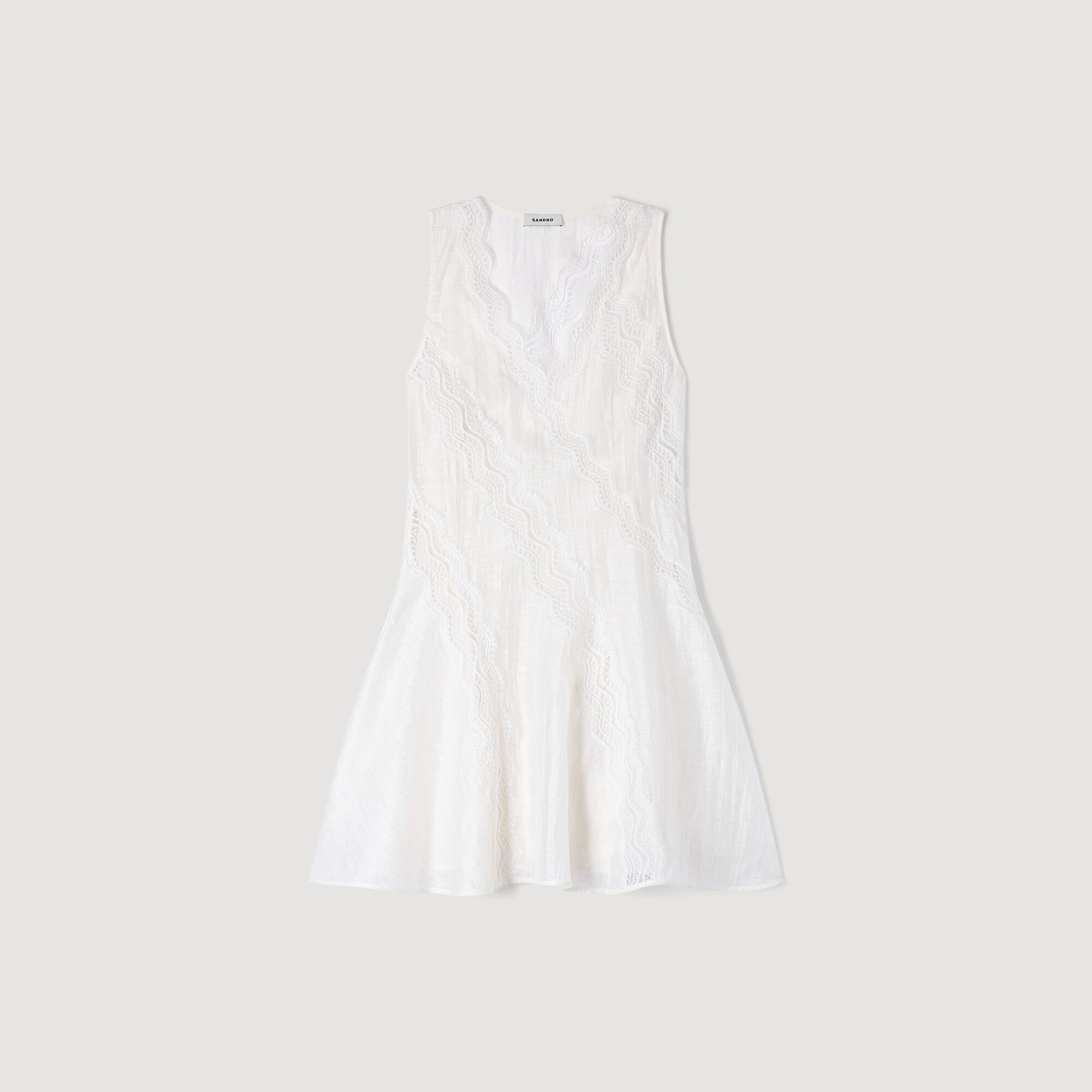 Short trimmed linen dress