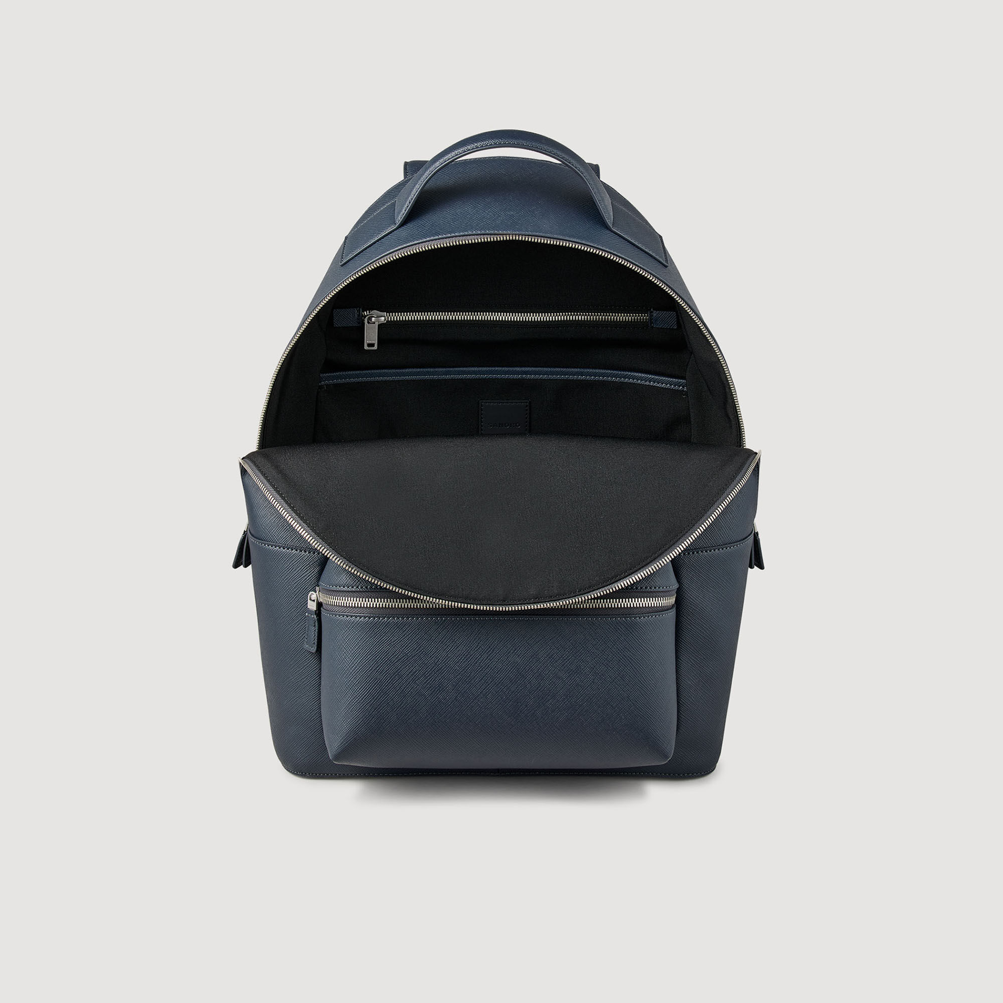 Reconstituted leather rucksack black / gray for Men | Sandro