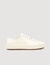 Low-top split leather trainers