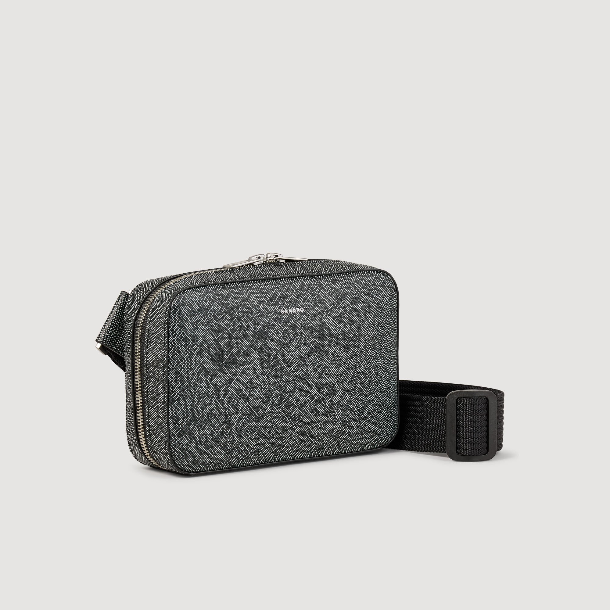 Small reconstitued leather bag