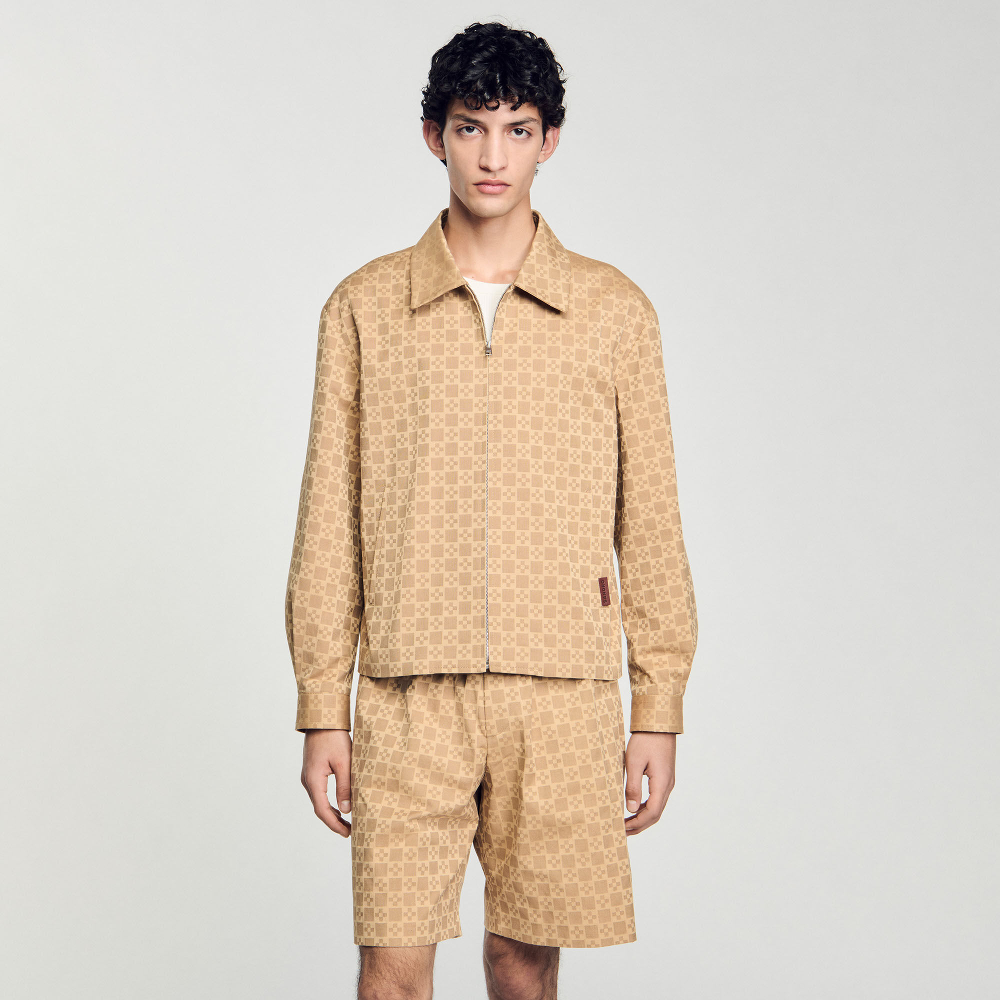Square Cross zip-up jacket