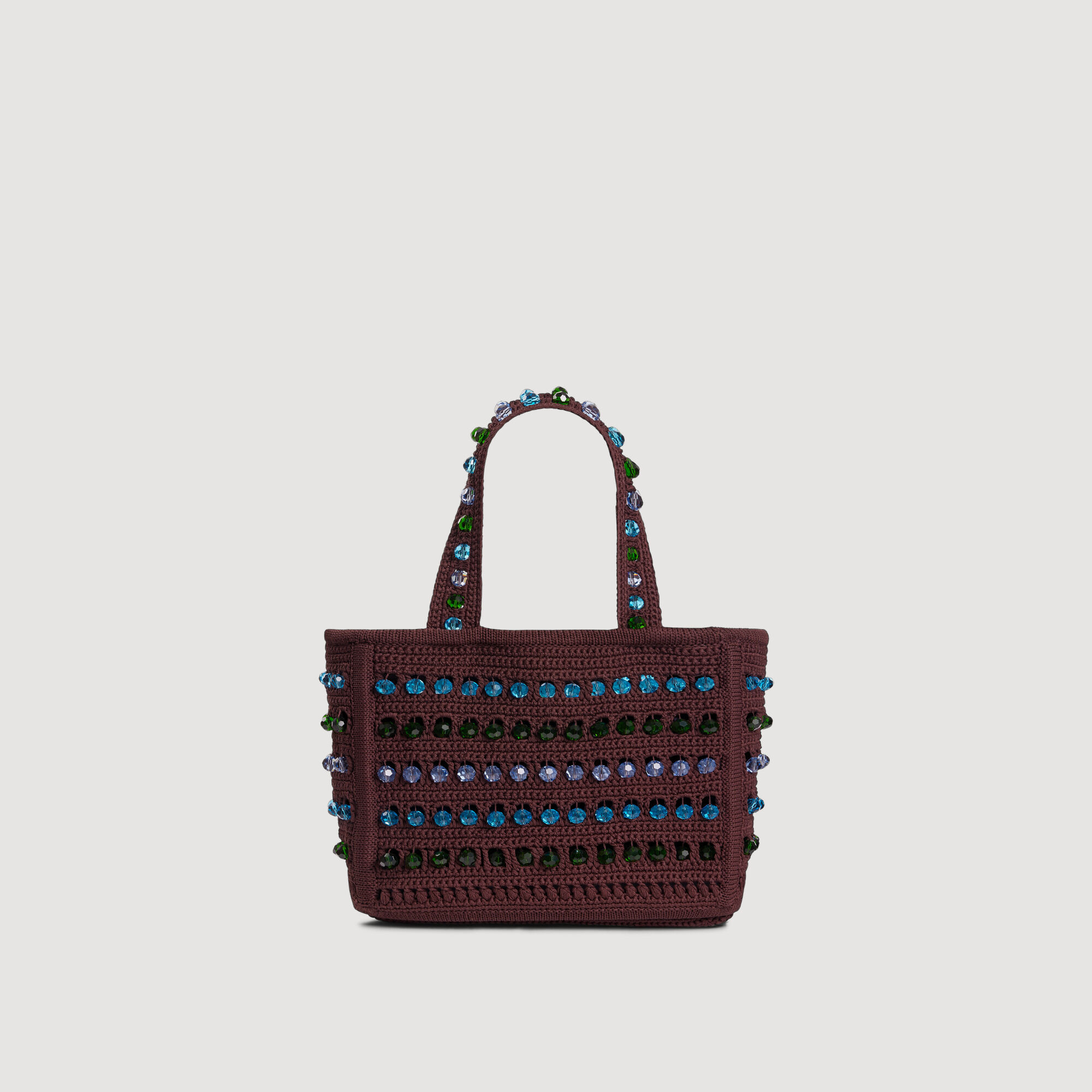 Beaded crochet bag