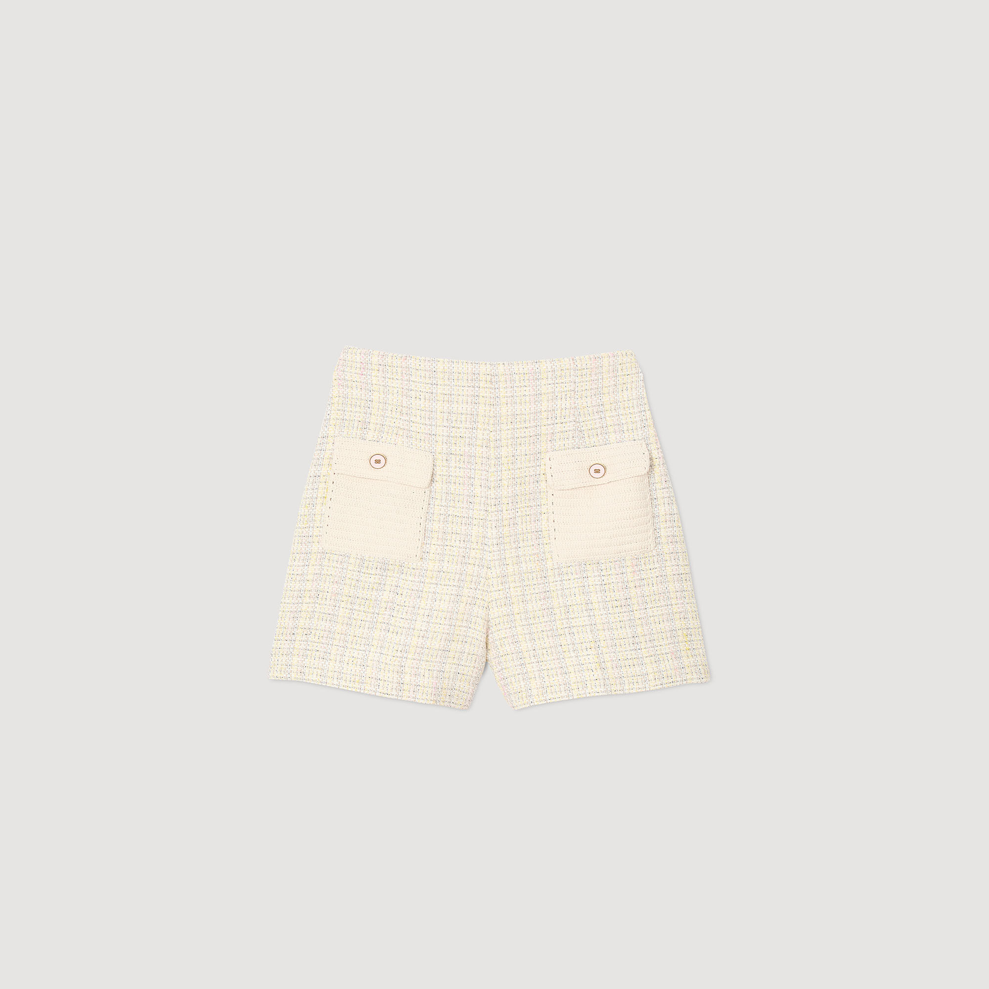 Decorative tweed shorts