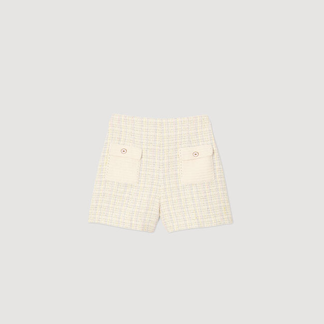 Decorative tweed shorts