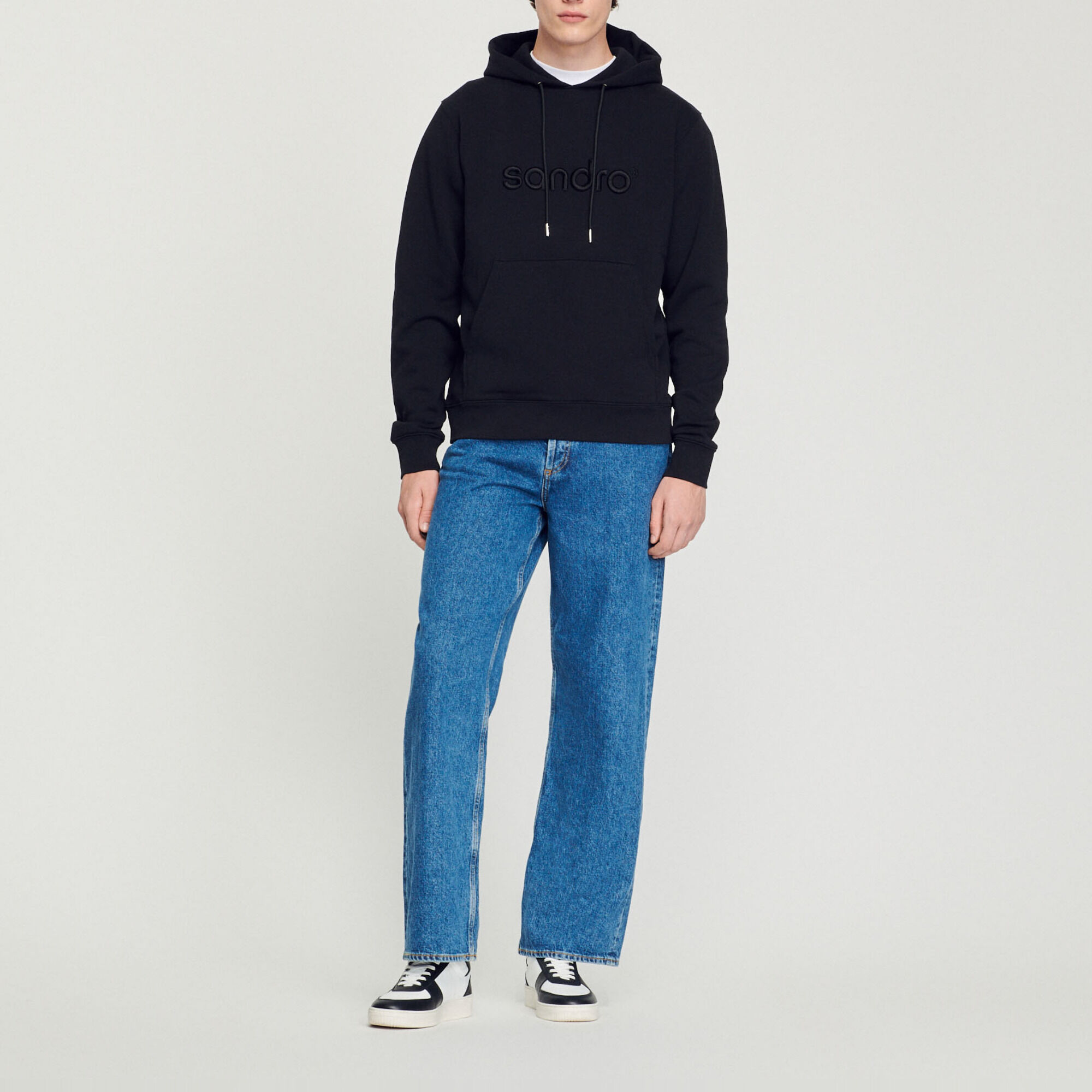 Sandro hoodie black gray for Men Sandro Paris