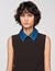Knit and denim jumper