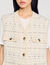 Sleeveless tweed jacket