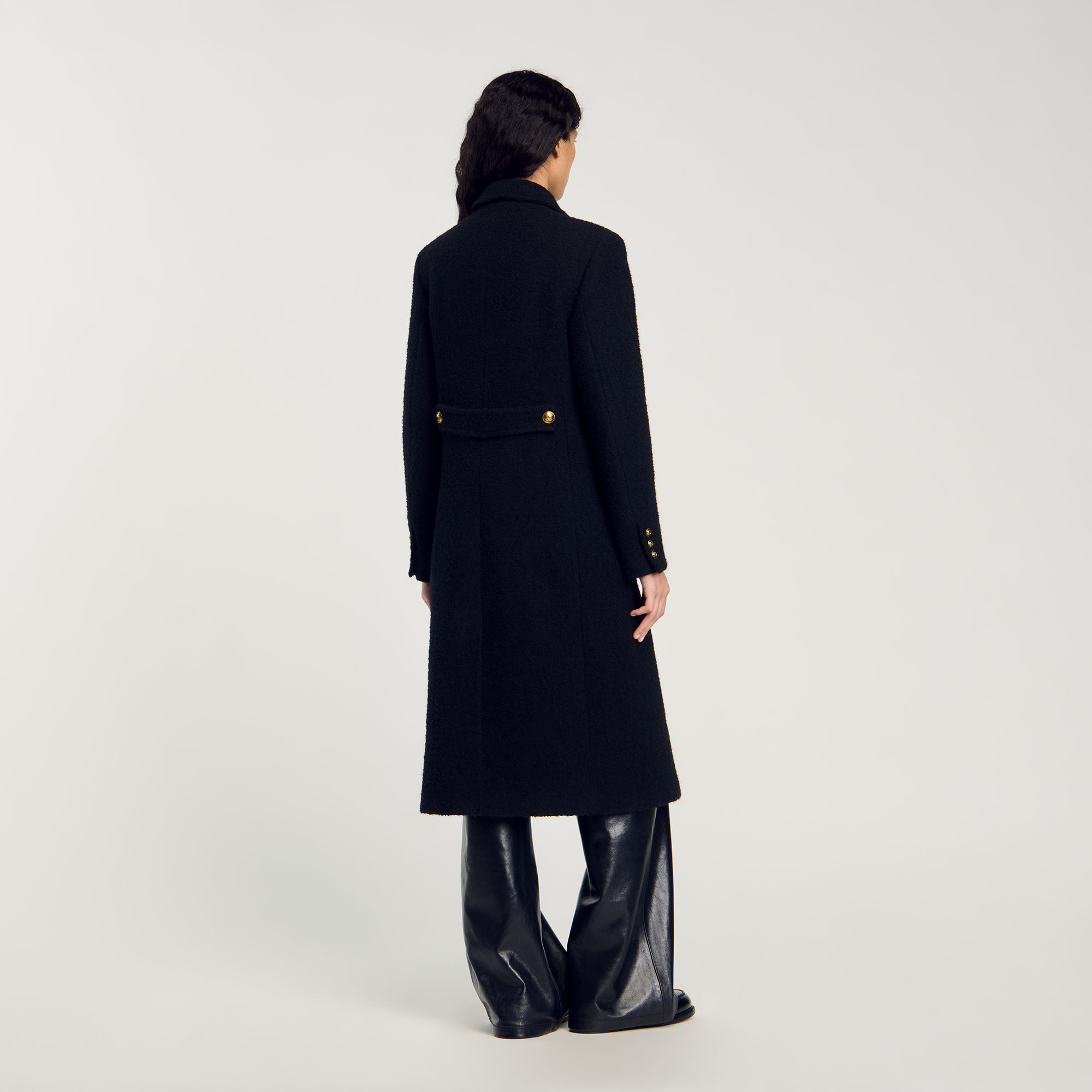 sandro PARIS 異素材ドッキング フーディコート 38サイズ