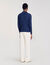 Rib knit polo shirt