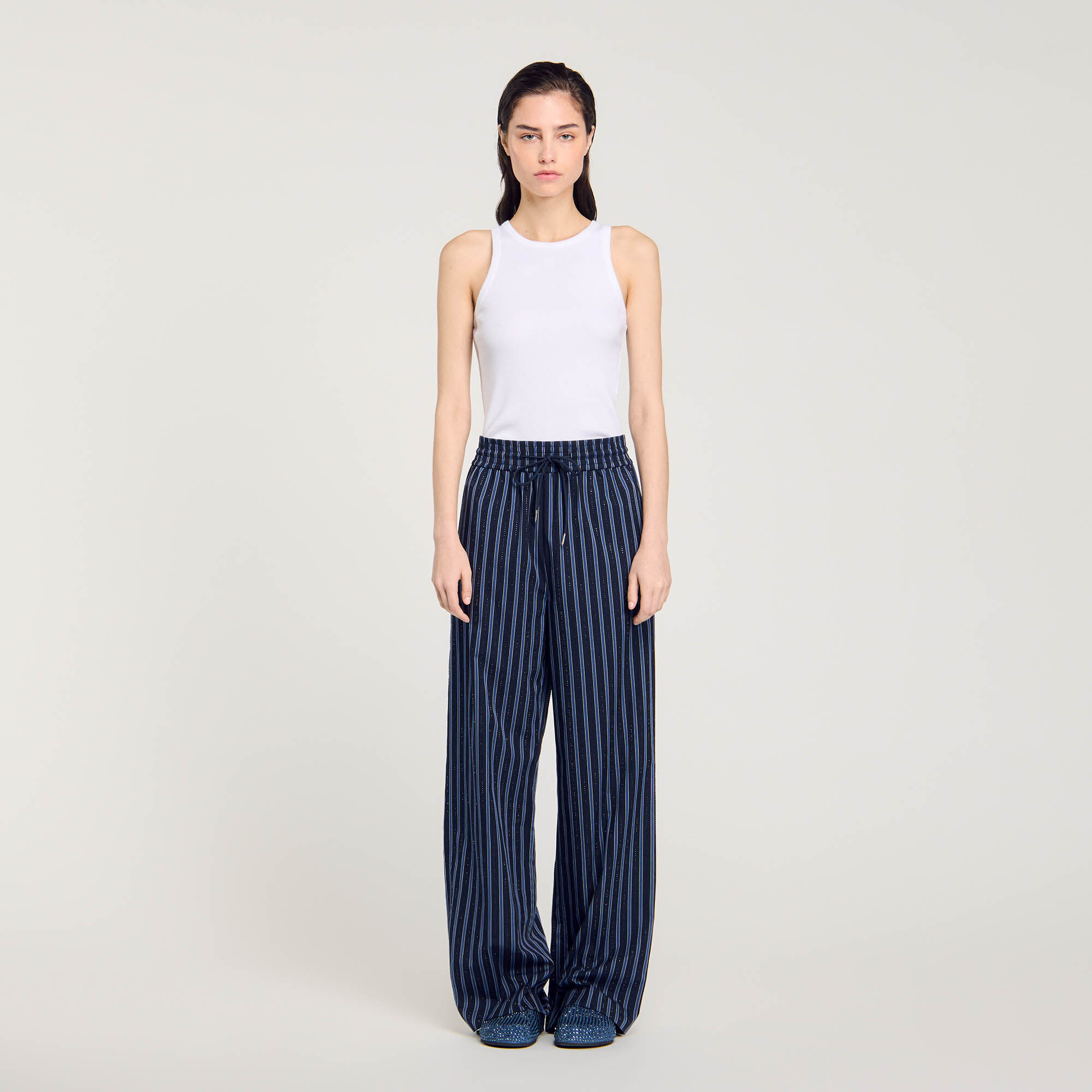 Long striped trousers shop